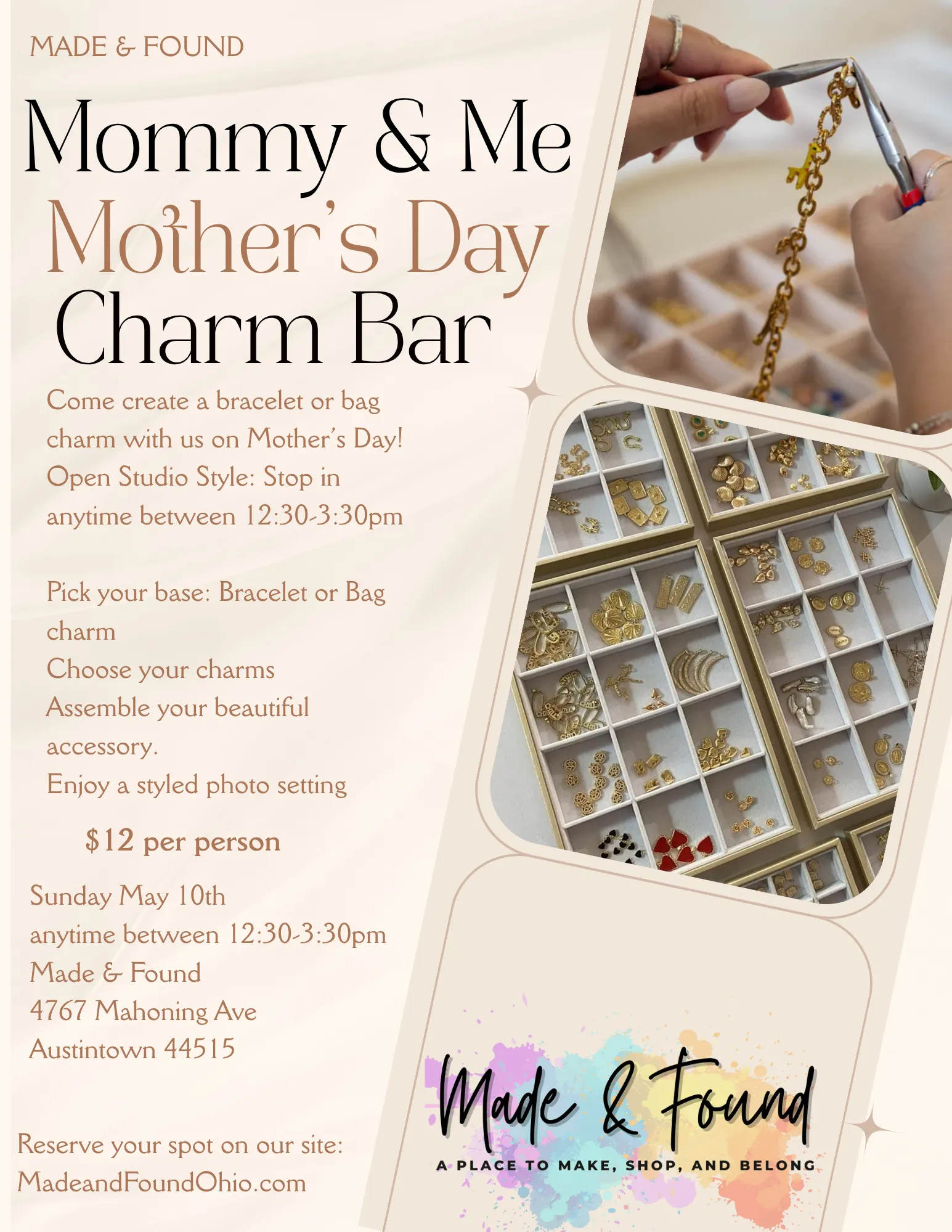 💕 Mommy & Me Mother’s Day Charm Bar