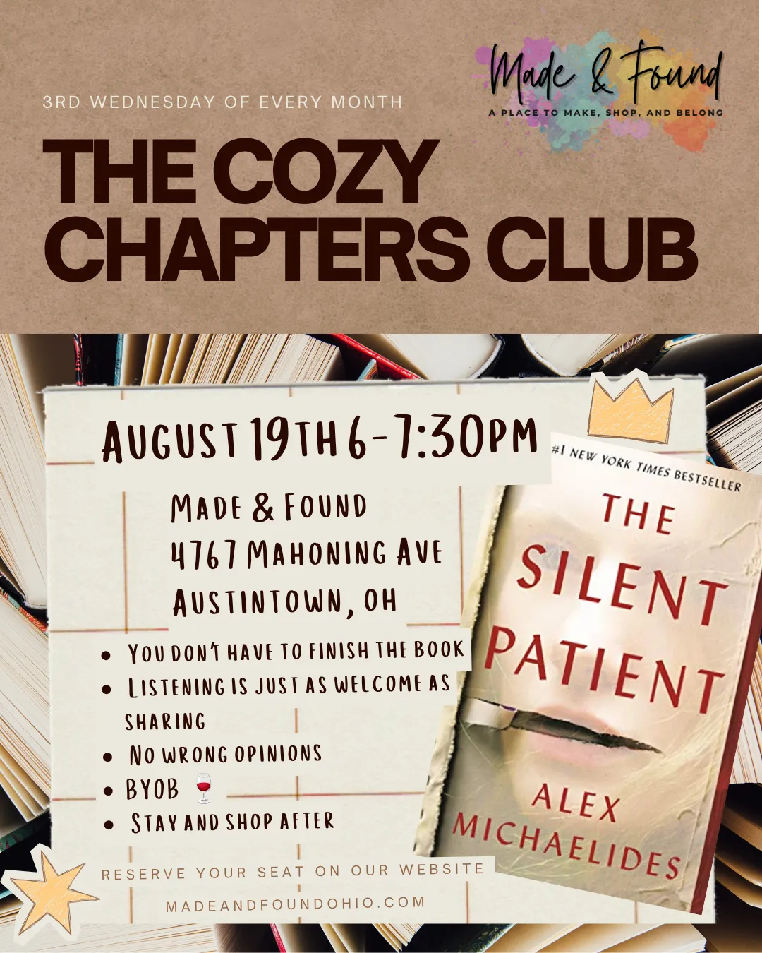 📕  The Cozy Chapters Club 📕  (Book Club)