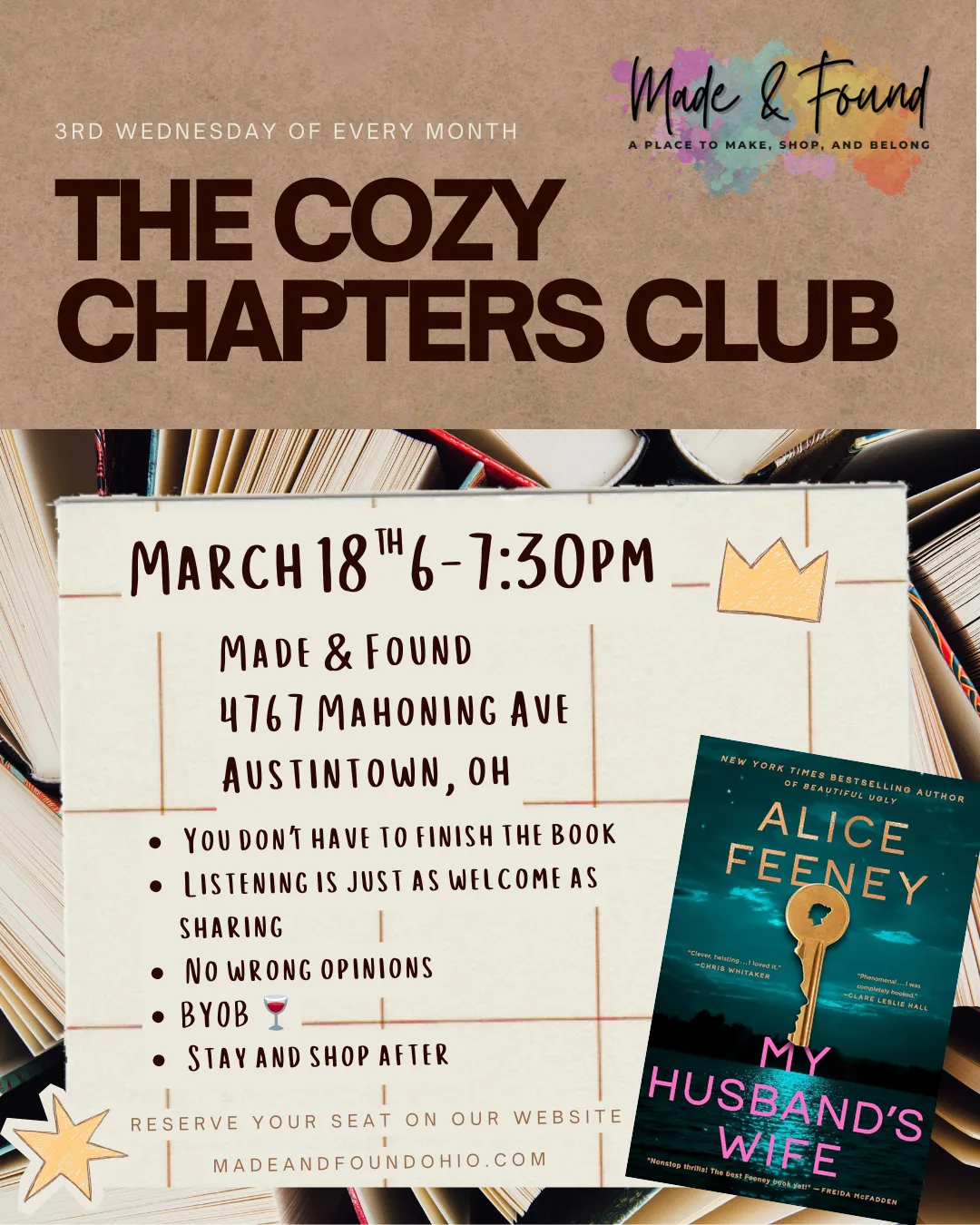 The Cozy Chapters Club 📕  (Book Club)