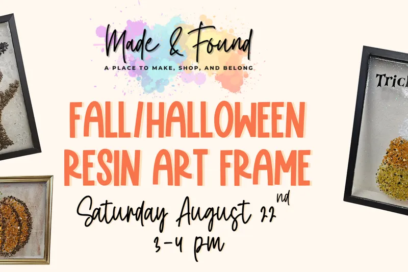 🍂🎃 Fall or Halloween Resin Art Frame Workshop