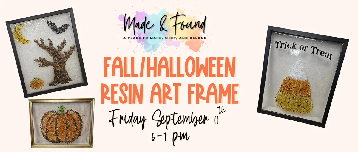 ๐๐ Fall or Halloween Resin Art Frame Workshop