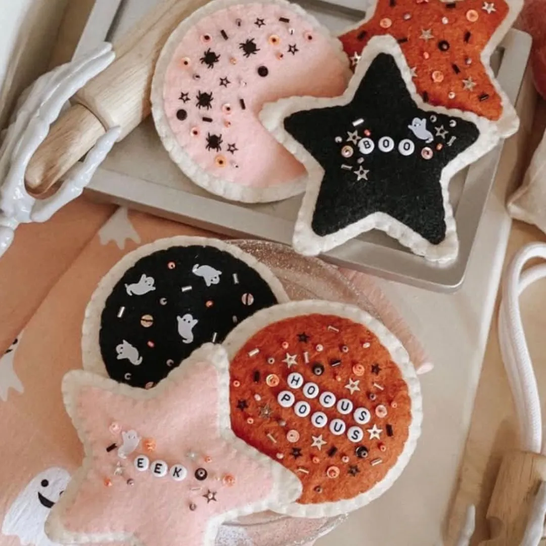 🍪 Hand-Stitched Felt Cookies