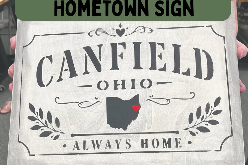 Amy's Private Party β Hometown Sign